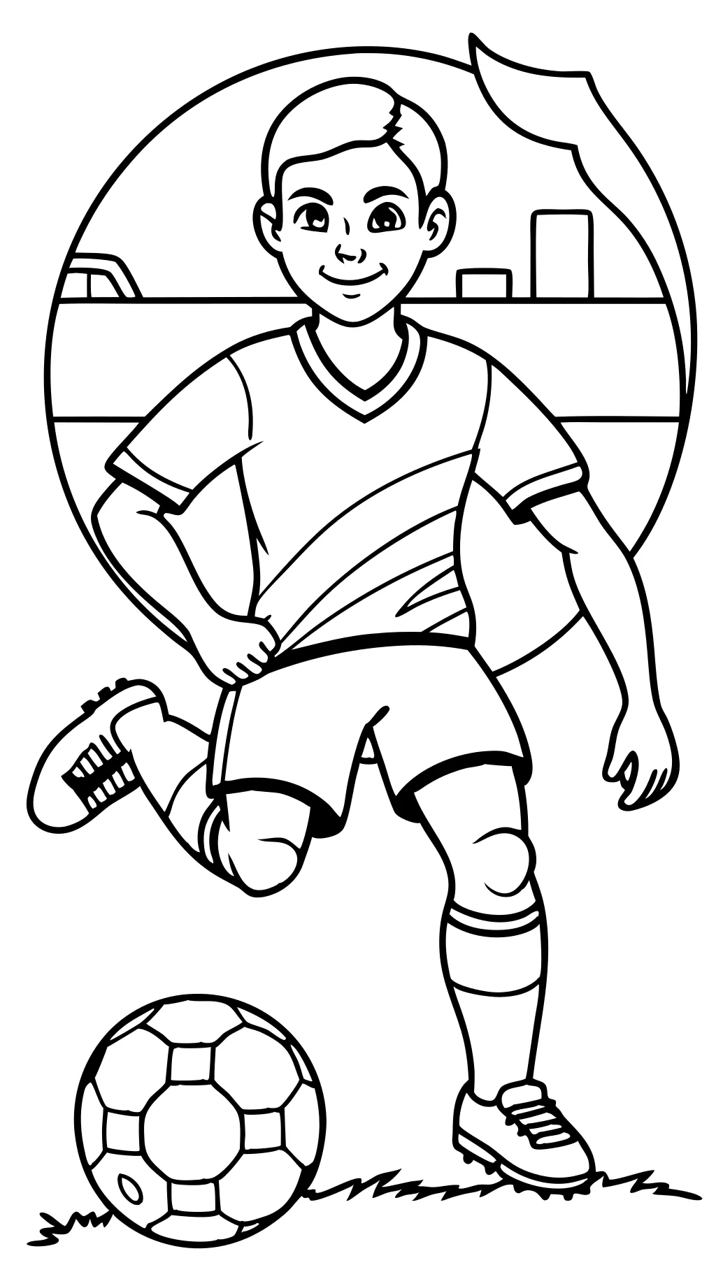 coloriage de joueur de football